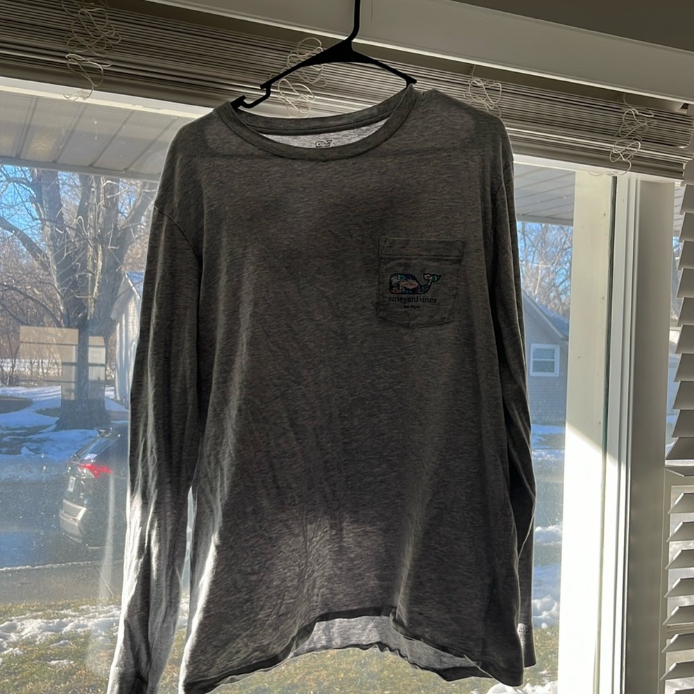 Grey Vineyard Vines Las Vegas long sleeve t shirt. Size large